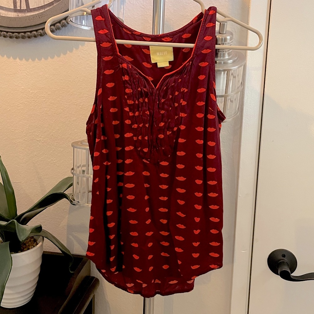 Anthropologie Maeve Lips summer sleeveless top